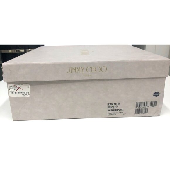 Jimmy Choo Kaza Suede Crystal-Buckle Booties Size 40/ USA 9.5 NWB - Picture 12 of 14